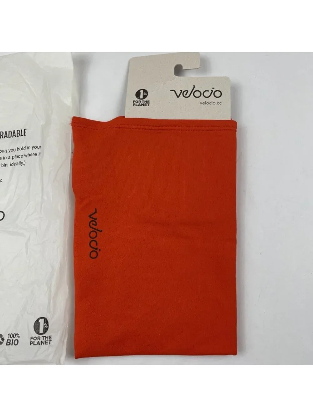 Velocio Signature Collar Tube Fire Red Cycling Lightweight Balaclava